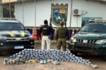 PRF em Rondônia, após troca de informações com o BPFron, apreende mais de 125 kg de entorpecentes em Porto Velho