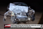 Casal e quatro crianças são socorridas após colisão entre carreta e carro na BR–364 sentido Jaru – Vídeo