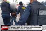 PM detém suspeito e aciona SAMU após mulher ser esfaqueada na Av. Perimetral Leste em Ariquemes – Vídeo
