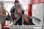 SAMU socorre Vítimas de colisão entre caminhonete e carro na BR 364 a 10 km de Ariquemes – Vídeo