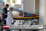 Mulher é socorrida pelo SAMU após queda na Av. Guaporé Setor 6 em Ariquemes – Vídeo