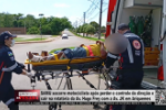 SAMU socorre motociclista após perder o controle da direção e cair na rotatória da Av. Hugo Frey com a Av. JK em Ariquemes – Vídeo