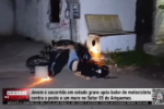 Jovem é socorrido em estado grave após bater de motocicleta contra o poste e um muro no Setor 05 em Ariquemes – Vídeo
