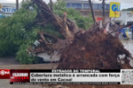 Estragos do temporal: cobertura metálica é arrancada pela força do vento em Cacoal – Vídeo