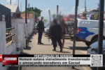Perturbação do sossego: homem estava visivelmente transtornado e ameaçando moradores – Vídeo