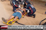 SAMU socorre motociclista após colisão com veículo em cruzamento na Av. Capitão Sílvio em Ariquemes – Vídeo