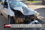 Motorista perde o controle do veículo e colide com poste na Av. JK, em frente ao Fórum, em Ariquemes – Vídeo