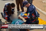 Idoso sofre fratura exposta após queda de motoneta na Av. Guaporé, Setor 06, em Ariquemes – Vídeo