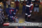 Caminhoneiro é atropelado por caminhão boiadeiro ao atravessar a BR–364 e é socorrido pelo SAMU – VÍDEO