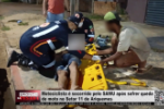 Motociclista é socorrido pelo SAMU após sofrer queda de moto no Setor 11 de Ariquemes – Vídeo