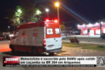 Motociclista é socorrido pelo SAMU após colisão com caçamba na BR–364, em Ariquemes – Vídeo