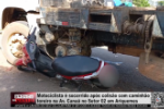 Motociclista é socorrido após colisão com caminhão toreiro na Av. Canaã no Setor 02 em Ariquemes – Vídeo