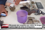 PM prende dois suspeitos por tráfico de drogas e porte ilegal de arma em Ariquemes – Vídeo