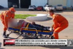 PM e Bombeiros são acionados para atender acidente entre motociclista e carro na Av.Jaru em Ariquemes – Vídeo