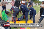 Motociclista perde controle ao desviar de ve&iacute;culo e cai no canteiro central da Av Tancredo Neves &ndash; V&iacute;deo 