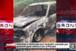 Chevette &eacute; destru&iacute;do por inc&ecirc;ndio causado por poss&iacute;vel pane el&eacute;trica em Ji&ndash;Paran&aacute; &ndash; V&iacute;deo
