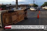Acidente entre Uno e Fiorino deixa condutores feridos no o cruzamento da Avenida Aracaju com a T&ndash;15 em Ji&ndash;Paran&aacute; &ndash; V&iacute;deo