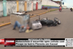 Motociclista &eacute; socorrido ap&oacute;s colis&atilde;o com picape no bairro Floresta, em Cacoal &ndash; V&iacute;deo
