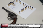 For&ccedil;a T&aacute;tica prende homem com rev&oacute;lver sem numera&ccedil;&atilde;o durante patrulhamento em Rio Crespo &ndash; V&iacute;deo