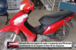 Motoneta Biz com registro de roubo &eacute; recuperada pela PM durante patrulhamento na Av. Guapor&eacute; no Setor 5 em Ariquemes