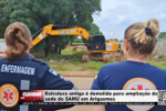 Estrutura antiga &eacute; demolida para amplia&ccedil;&atilde;o da sede do SAMU em Ariquemes &ndash; V&iacute;deo