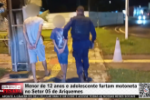 Menor de 12 anos e adolescente furtam motoneta no Setor 05 de Ariquemes &ndash; V&iacute;deo