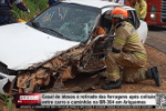 Casal de idosos &eacute; retirado das ferragens ap&oacute;s colis&atilde;o entre carro e caminh&atilde;o na BR&ndash;364 em Ariquemes &ndash; LIVE: ESTAMOS NO AR! PROGRAMA BRONCA DA PESADA