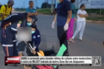 SAMU &eacute; acionado para atender vitima de colis&atilde;o entre motocicleta e carro na RO&ndash;257 entrada do bairro Zona Sul em Ariquemes &ndash; V&iacute;deo