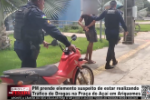 PM prende elemento suspeito de estar realizando Tr&aacute;fico de Drogas na Pra&ccedil;a do A&ccedil;a&iacute; em Ariquemes &ndash; V&iacute;deo