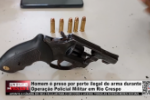 Homem &eacute; preso por porte ilegal de arma durante Opera&ccedil;&atilde;o Policial Militar em Rio Crespo &ndash; V&iacute;deo