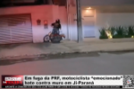 Em fuga da PRF, motociclista “emocionado” bate contra muro em Ji Paran&aacute; &ndash; V&iacute;deo