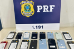 PRF em Rond&ocirc;nia apreende carga de celulares avaliada em mais de setenta mil reais em Ariquemes