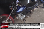 RECUPERA&Ccedil;&Atilde;O NA ZONA RURAL EM CACOAL &ndash; Moto estava escondido em meio &agrave; vegeta&ccedil;&atilde;o &agrave;s margens da rodovia