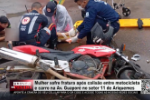 Mulher sofre fratura ap&oacute;s colis&atilde;o entre motocicleta e carro na Av Guapor&eacute; no setor 11 de Ariquemes &ndash; V&iacute;deo