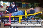Motociclista e pedestre s&atilde;o socorridos pelo SAMU ap&oacute;s atropelamento na Av.Cana&atilde; em Ariquemes&ndash; V&iacute;deo