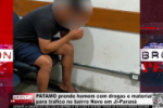 PATAMO prende homem com drogas e material para tr&aacute;fico no bairro Novo em Ji&ndash;Paran&aacute; &ndash; V&iacute;deo
