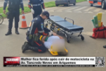 Mulher fica ferida ap&oacute;s cair de motocicleta na Av. Tancredo Neves em Ariquemes &ndash; V&iacute;deo