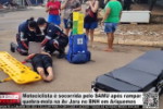 Motociclista &eacute; socorrida pelo SAMU ap&oacute;s rampar quebra mola na Av. Jaru no BNH em Ariquemes &ndash; V&iacute;deo
