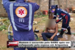 Homem &eacute; socorrido pelo SAMU ap&oacute;s ser esfaqueado pela esposa em Ariquemes &ndash; V&iacute;deo