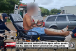 SAMU socorre motociclista ap&oacute;s sofrer queda na Av.Jaru no Setor Colonial em Ariquemes