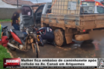 Mulher fica embaixo de caminhonete ap&oacute;s colis&atilde;o na Av. Cana&atilde; em Ariquemes &ndash; LIVE: ESTAMOS NO AR! PROGRAMA BRONCA DA PESADA