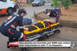 Duas pessoas s&atilde;o socorridas pelo SAMU ap&oacute;s colis&atilde;o entre motocicletas no setor 11 em Ariquemes &ndash; V&iacute;deo