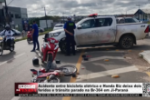 Acidente entre bicicleta el&eacute;trica e Honda Biz deixa dois feridos e tr&acirc;nsito parado na Br&ndash;364 em Ji&ndash;Paran&aacute; &ndash; V&iacute;deo