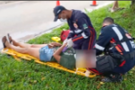 Ap&oacute;s colis&atilde;o entre motocicletas na Av.Jaru SAMU socorre v&iacute;tima em Ariquemes &ndash; V&iacute;deo