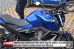 Adolescente empinando moto tenta fugir da pol&iacute;cia, esconde placa na cintura e acaba parado em Ji&ndash;Paran&aacute; &ndash; V&iacute;deo