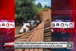 Ponte sobre o Rio Forquilha quebra com a passagem de caminh&atilde;o e isola moradores na zona rural &ndash; V&iacute;deo