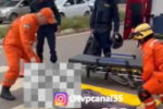 Sargento da PM fica ferido ap&oacute;s colis&atilde;o entre moto e carro em cruzamento de Porto Velho &ndash; V&iacute;deo