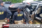 Tr&ecirc;s pessoas ficam feridas em grave colis&atilde;o entre ve&iacute;culos na BR&ndash;364 em Ariquemes sentido Jaru &ndash; LIVE: ESTAMOS NO AR! PROGRAMA BRONCA DA PESADA
