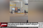 HOMENS BRIGAM EM P&Aacute;TIO DE POSTO EM CACOAL &ndash; Tr&ecirc;s homens foram detidos e levados &agrave; delegacia da Pol&iacute;cia Civil &ndash; V&iacute;deo