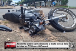 Acidente entre caminhonete e moto deixa dois feridos na T&ndash;16 em Ji&ndash;Paran&aacute; &ndash; V&iacute;deo